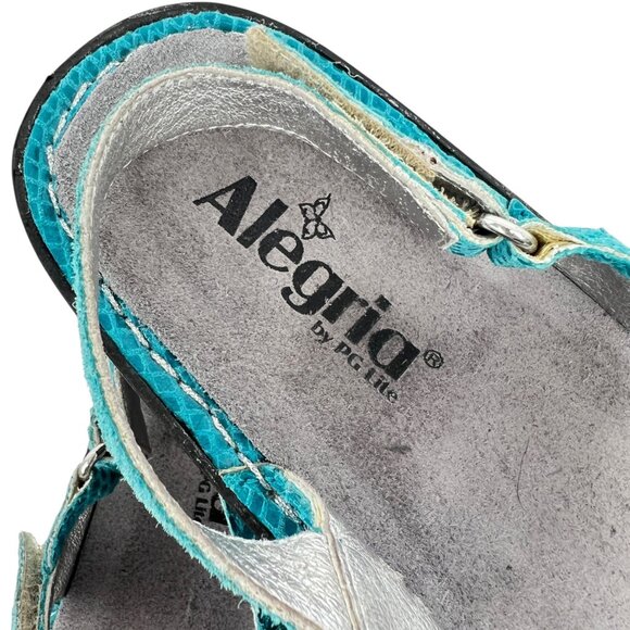 Alegria Verona Aqualita Turquoise Blue Sandals Size 40 9.5 - Picture 9 of 13